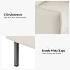 Christopher Modern Anti-scratch Fabric Armchair with Black Metal Legs Set of 2 by HULALA HOME