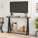 2-Tier Sofa Table, Entryway Table with Storage Shelf