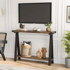 2-Tier Sofa Table, Entryway Table with Storage Shelf