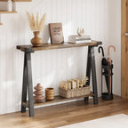 2-Tier Sofa Table, Entryway Table with Storage Shelf