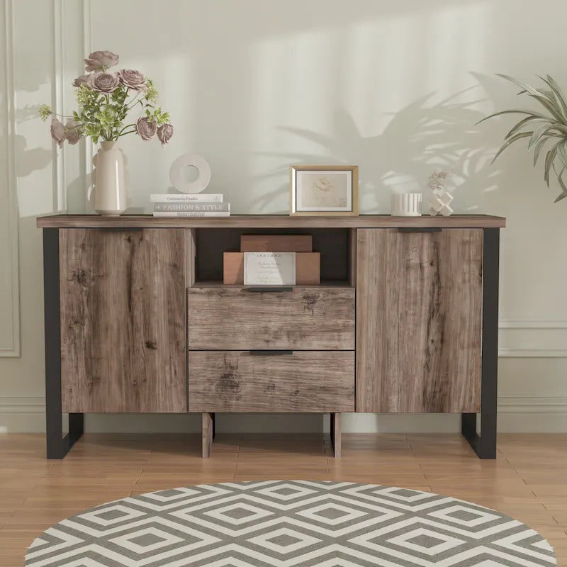 2 Door 2 Drawer Storage Cabinet and TV Stand