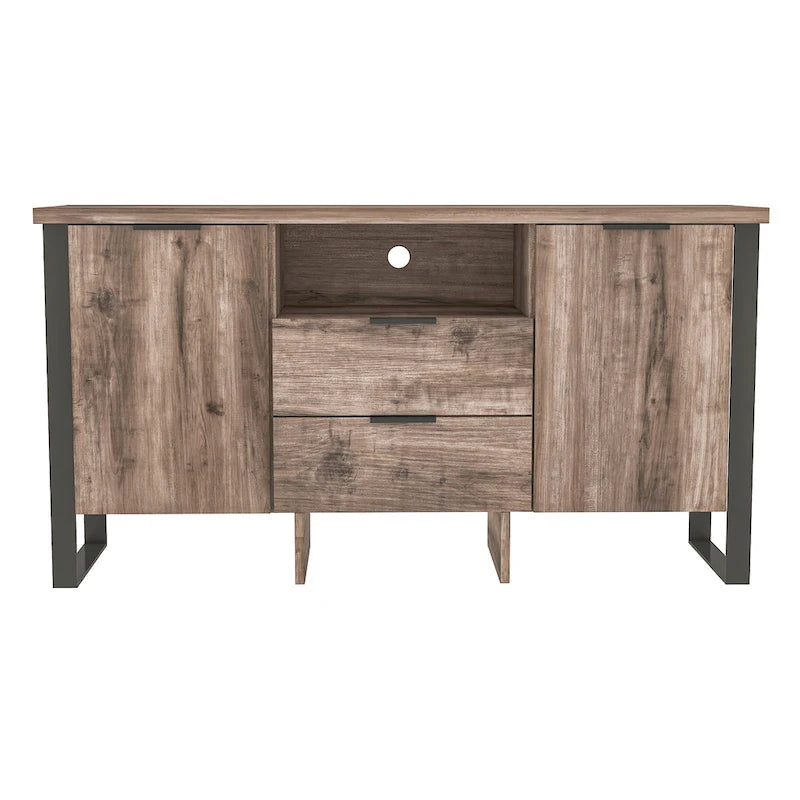 2 Door 2 Drawer Storage Cabinet and TV Stand