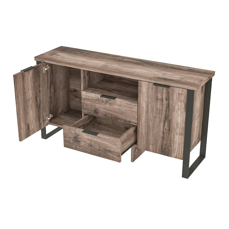 2 Door 2 Drawer Storage Cabinet and TV Stand