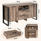 2 Door 2 Drawer Storage Cabinet and TV Stand