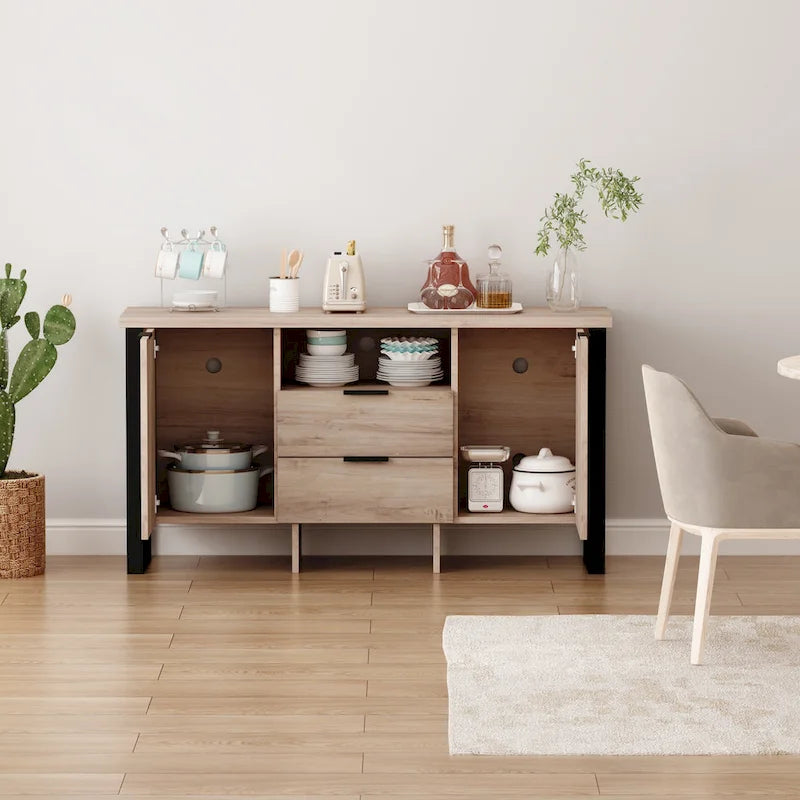 2 Door 2 Drawer Storage Cabinet and TV Stand