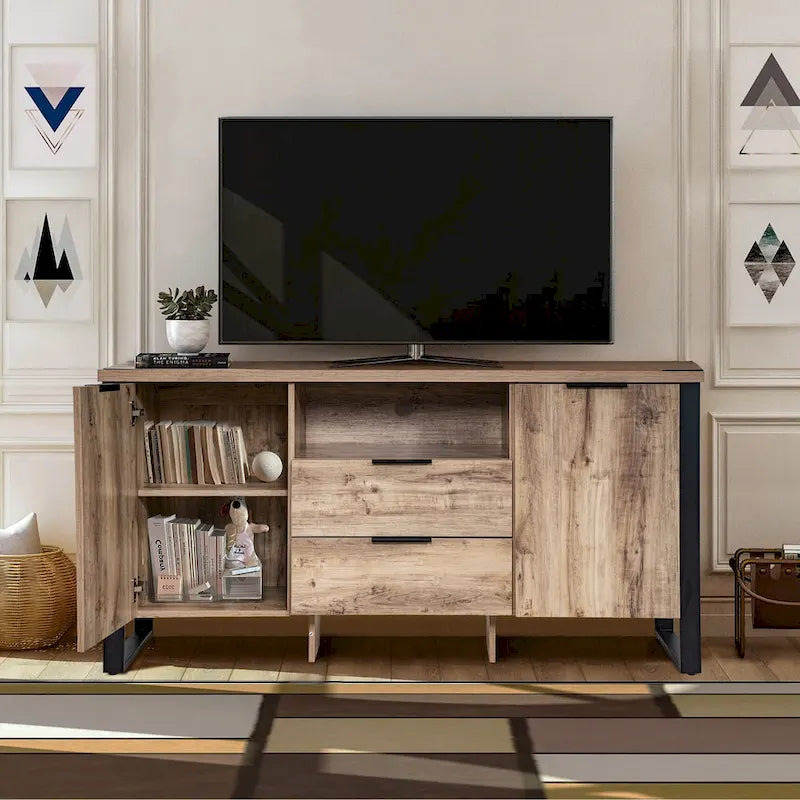 2 Door 2 Drawer Storage Cabinet and TV Stand
