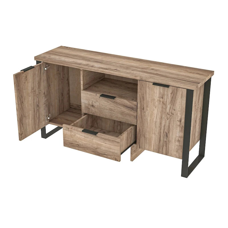 2 Door 2 Drawer Storage Cabinet and TV Stand