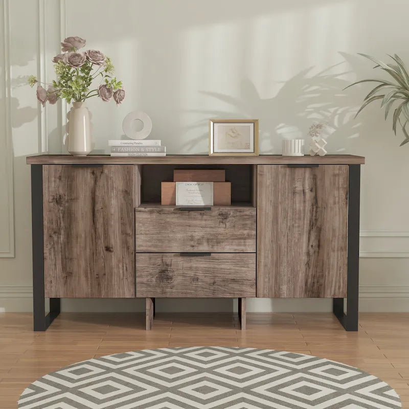 2 Door 2 Drawer Storage Cabinet and TV Stand