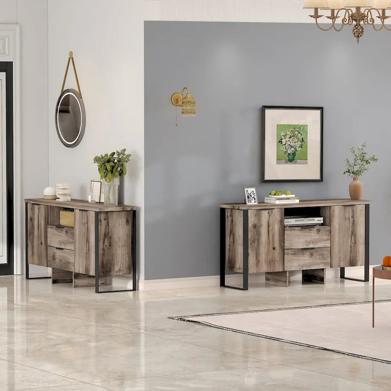 2 Door 2 Drawer Storage Cabinet and TV Stand