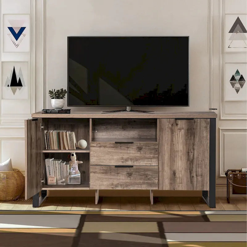 2 Door 2 Drawer Storage Cabinet and TV Stand
