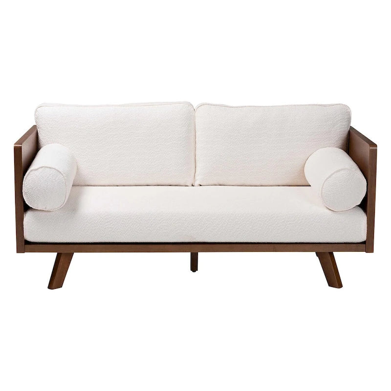 Uriel Mid-Century Modern Boucle Fabric Sofa