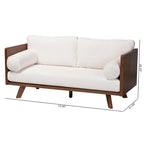 Uriel Mid-Century Modern Boucle Fabric Sofa