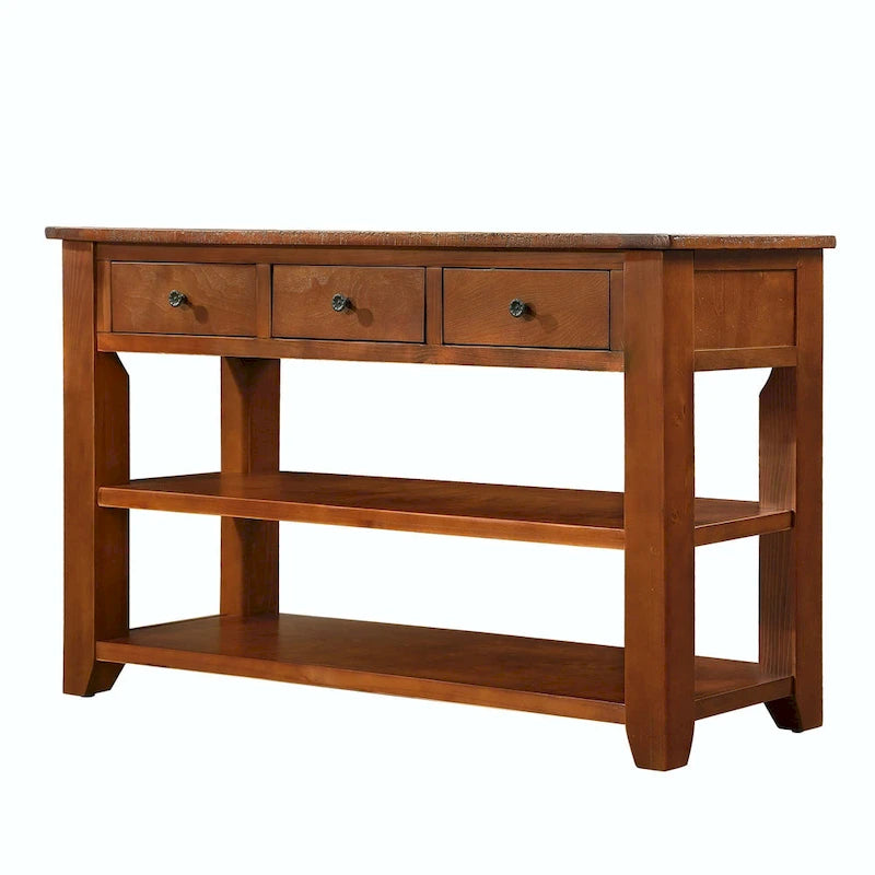 48 Solid Pine Wood Top Console table