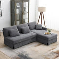 Modern L-shaped Corduroy Sofa with Reversible Chaise by Harper&Bright Designs