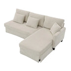Modern L-shaped Corduroy Sofa with Reversible Chaise by Harper&Bright Designs