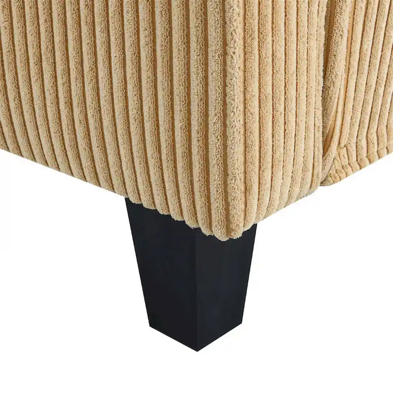 Modern L-shaped Corduroy Sofa with Reversible Chaise by Harper&Bright Designs