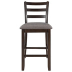 5 PCS Wooden Counter Height Dining Set with Padded Chairs and Storage Shelving