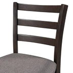 5 PCS Wooden Counter Height Dining Set with Padded Chairs and Storage Shelving