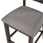 5 PCS Wooden Counter Height Dining Set with Padded Chairs and Storage Shelving