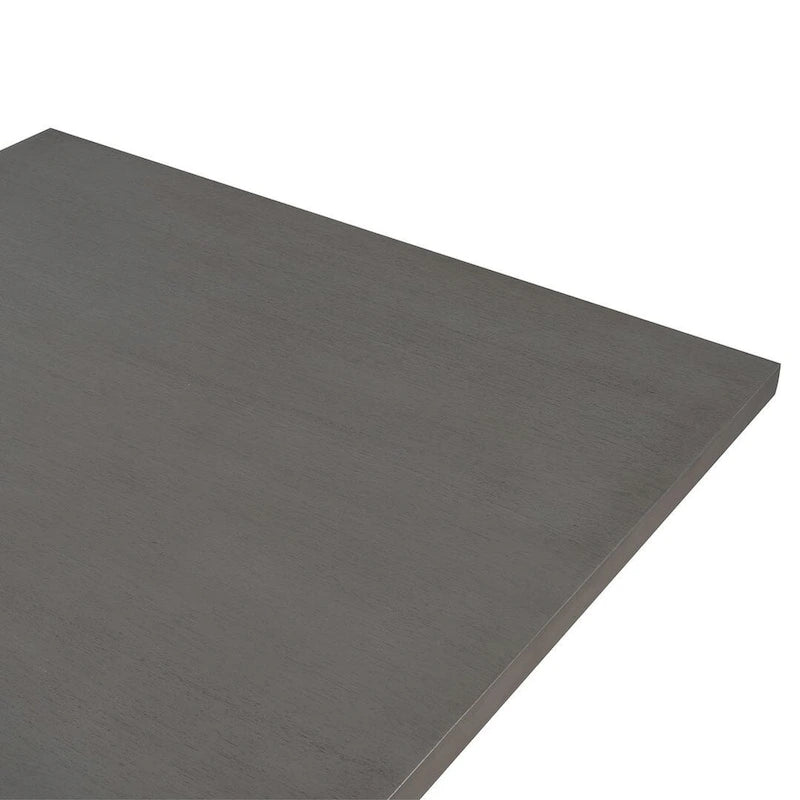 5 PCS Wooden Counter Height Dining Set with Padded Chairs and Storage Shelving