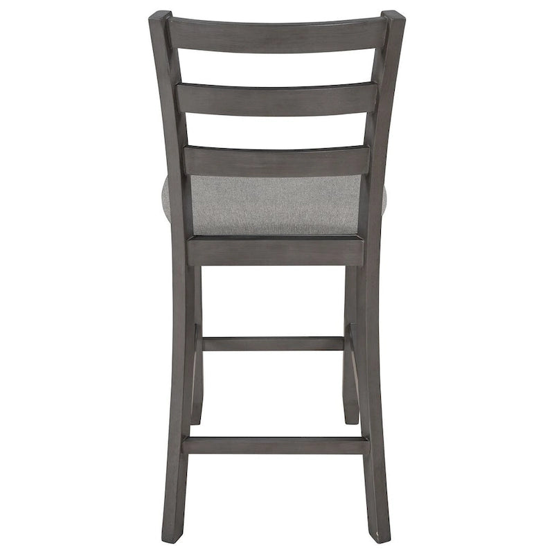 5 PCS Wooden Counter Height Dining Set with Padded Chairs and Storage Shelving