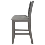 5 PCS Wooden Counter Height Dining Set with Padded Chairs and Storage Shelving