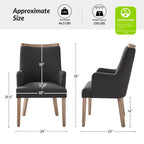 Albert Farmhouse Upholstered Solid Wood Dining Chair Set of 6 by HULALA HOME