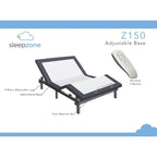 Sleep Zone Huntington 10-inch Memory Foam Mattress and Z150 Adjustable Base Set