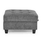 Grey Chenille L-shaped Modular Sectional Sofa with Three Single Chairs and Three Corners - 116W x 89.5D x 36.5H