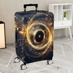 1-Piece Cosmic Galaxy Swirl Starry Circular Abstract  Suitcase Luggage Cover, Stretch Protective Sleeve