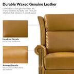 Viviana Traditional Genuine Leather Manual Swivel Glider Recliner Set of 2 by HULALA HOME