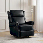 Viviana Traditional Genuine Leather Manual Swivel Glider Recliner Set of 2 by HULALA HOME