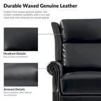 Viviana Traditional Genuine Leather Manual Swivel Glider Recliner Set of 2 by HULALA HOME