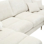 UNITED Modern Large chenille Fabric U-Shape Sectional Sofa