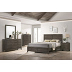 Modern Queen Size Bed and Platform Bed Frames Dark Brown,Wood