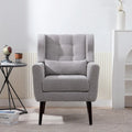 Upholstered Accent Chairs, Armchair Club Chair With Wooden Leg For Living room, Bedroom Reading Room
