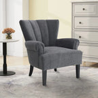Upholstered Accent Chairs, Armchair Club Chair With Wooden Leg For Living room, Bedroom Reading Room