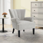 Upholstered Accent Chairs, Armchair Club Chair With Wooden Leg For Living room, Bedroom Reading Room