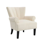 Upholstered Accent Chairs, Armchair Club Chair With Wooden Leg For Living room, Bedroom Reading Room