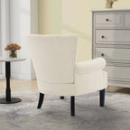 Upholstered Accent Chairs, Armchair Club Chair With Wooden Leg For Living room, Bedroom Reading Room