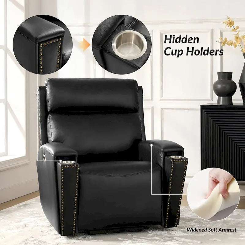 Power Modern Massage and Heating Lift Recliner Chair with Charging Ports by HULALA HOME