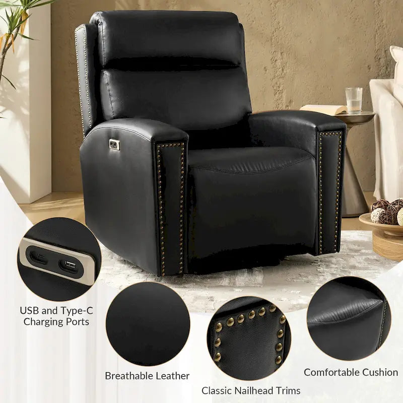 Power Modern Massage and Heating Lift Recliner Chair with Charging Ports by HULALA HOME