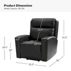 Power Modern Massage and Heating Lift Recliner Chair with Charging Ports by HULALA HOME