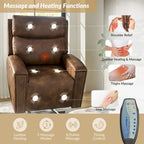 Power Modern Massage and Heating Lift Recliner Chair with Charging Ports by HULALA HOME