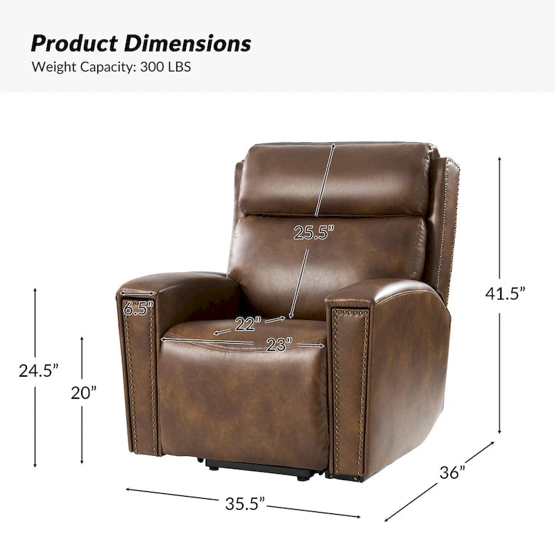 Power Modern Massage and Heating Lift Recliner Chair with Charging Ports by HULALA HOME