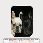1-Piece Adorable Bulldog Starry Night Pet Lover Cute Dog  Suitcase Luggage Cover, Stretch Protective Sleeve