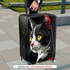 1-Piece Cat Graphic Artistic Stylish Unique Chic  Suitcase Luggage Cover, Stretch Protective Sleeve