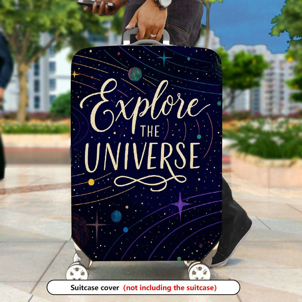 1-Piece Explore Universe Space Star Galaxy Cosmic  Suitcase Luggage Cover, Stretch Protective Sleeve