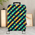 1-Piece Colorful Striped Geometric Pattern Vibrant Abstract Bold  Suitcase Luggage Cover, Stretch Protective Sleeve