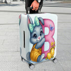 1-Piece Cute Rabbit Easter Art Colorful Decorative  Suitcase Luggage Cover, Stretch Protective Sleeve